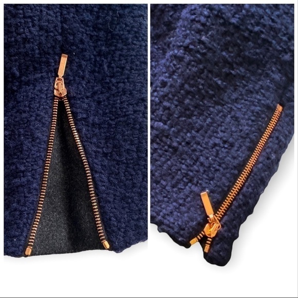 Cedric‎ Charlier Two-Tone Wool Coat Sz 4 - Picture 7 of 14